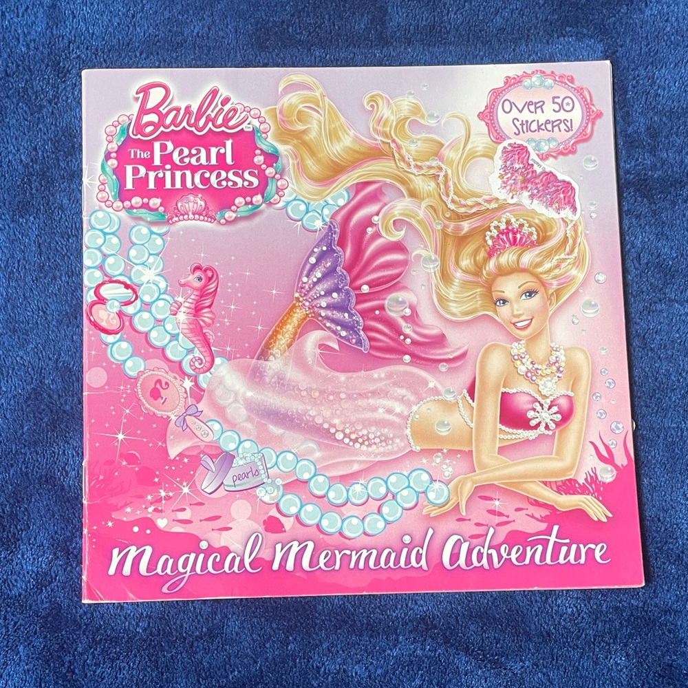 Barbie The Pearl Princess Magical Mermaid Adventure Book - Pink and Purple